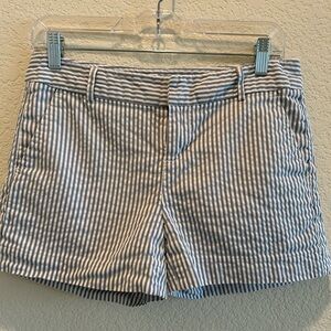 Banana Republic Blue and White Striped Women's Shorts